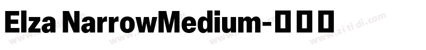 Elza NarrowMedium字体转换